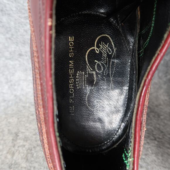 Florsheim Shoes Mens 10 Wingtip Oxfords Imperial Quality Classic Leather Formal main image 14